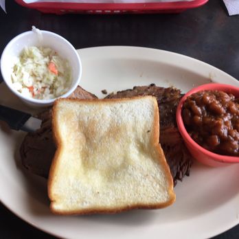 Smoked brisket plate at Crossroads Rib Shack